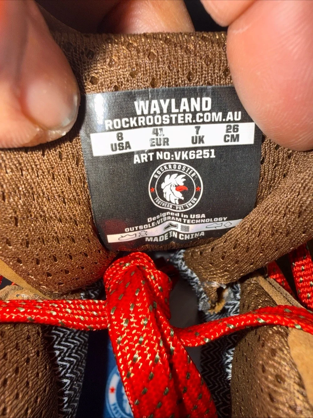 Size 8 - ROCKROOSTER Wayland 6 Inch Waterproof Hiking Shoes VK6251 MSRP $119.99